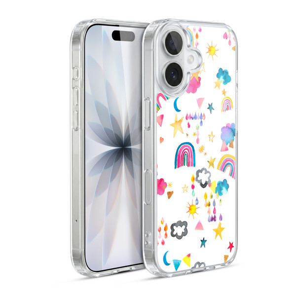 Ninola Watercolor Patterns Sky Kids Fantasy Soft Gel Case for Apple iPhone 17