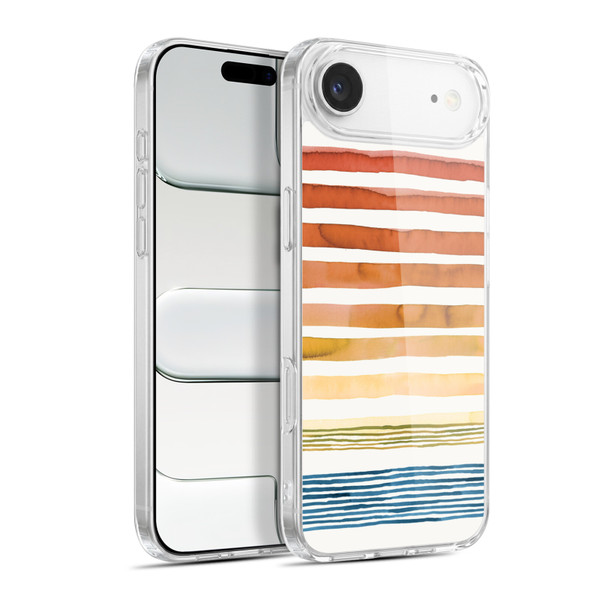 Ninola Watercolor Patterns Stripes Sunset Summer Soft Gel Case for Apple iPhone 17 Air