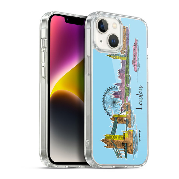 P.D. Moreno City Sketches London Soft Gel Case for Apple iPhone 14