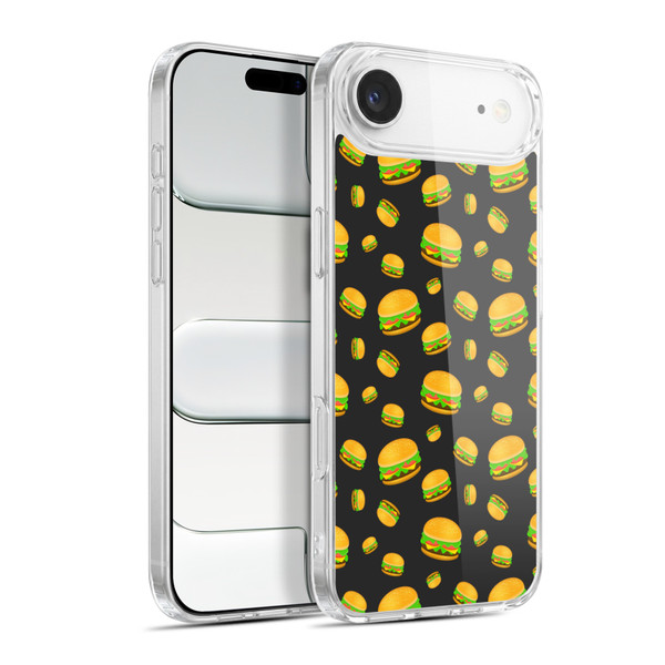 PLdesign Food Patterns Cool Fun Burger Soft Gel Case for Apple iPhone 17 Air