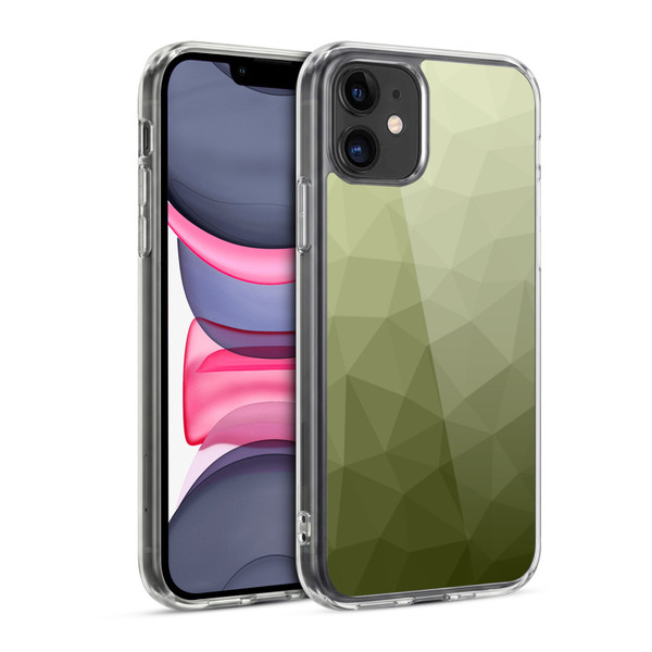 PLdesign Geometric Patterns Army Green Gradient Mesh Soft Gel Case for Apple iPhone 11