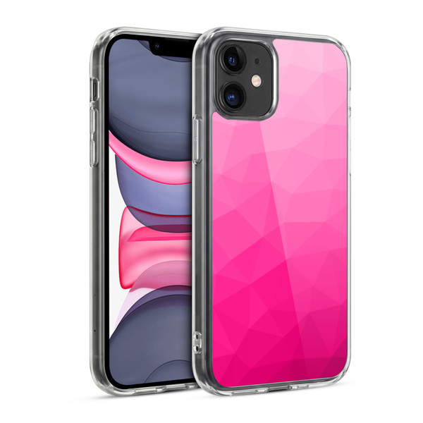 PLdesign Geometric Patterns Hot Pink Gradient Mesh Soft Gel Case for Apple iPhone 11