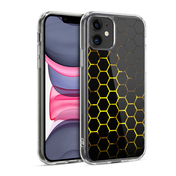 PLdesign Geometric Patterns Honeycomb Yellow Soft Gel Case for Apple iPhone 11