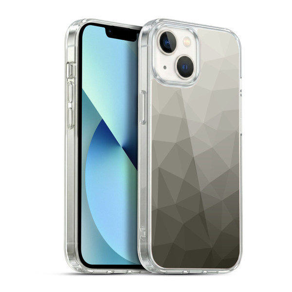 PLdesign Geometric Patterns Gray Gradient Mesh Soft Gel Case for Apple iPhone 13