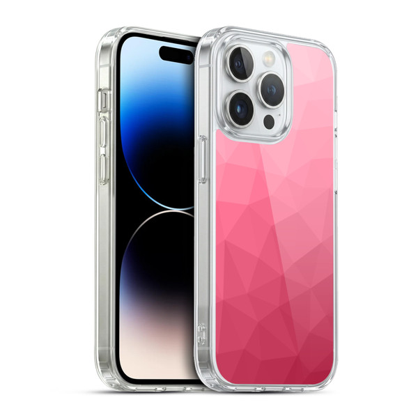 PLdesign Geometric Patterns Magenta Pink Ombre Mesh Soft Gel Case for Apple iPhone 13 Pro & MagSafe