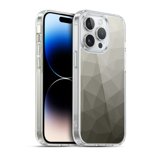 PLdesign Geometric Patterns Gray Gradient Mesh Soft Gel Case for Apple iPhone 14 Pro & MagSafe