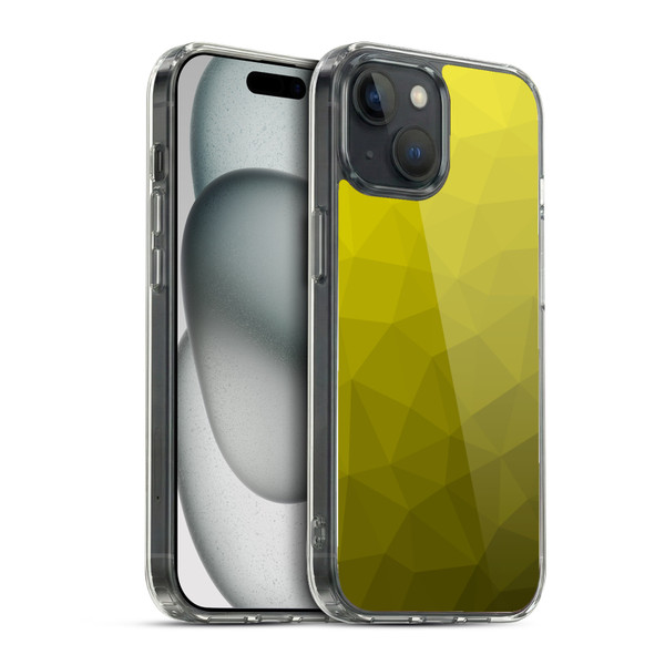 PLdesign Geometric Patterns Yellow Gradient Mesh Soft Gel Case for Apple iPhone 15 & MagSafe
