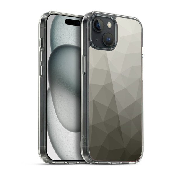 PLdesign Geometric Patterns Gray Gradient Mesh Soft Gel Case for Apple iPhone 15 Plus & MagSafe