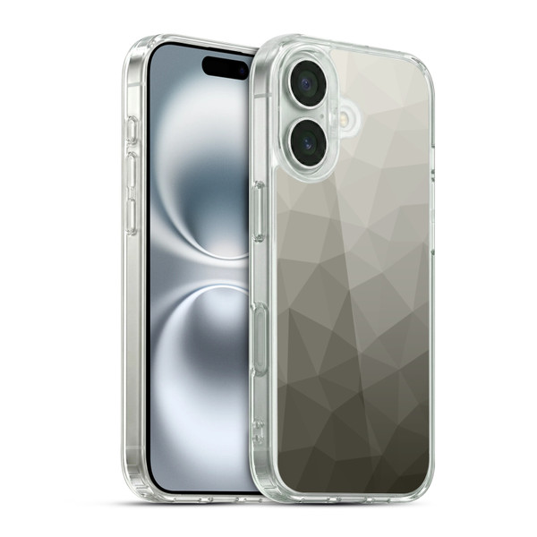 PLdesign Geometric Patterns Gray Gradient Mesh Soft Gel Case for Apple iPhone 16 & MagSafe