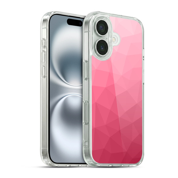 PLdesign Geometric Patterns Magenta Pink Ombre Mesh Soft Gel Case for Apple iPhone 16 & MagSafe