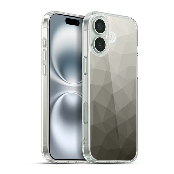 PLdesign Geometric Patterns Gray Gradient Mesh Soft Gel Case for Apple iPhone 16 Plus & MagSafe