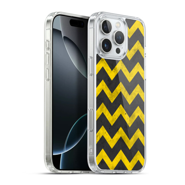 PLdesign Geometric Patterns Yellow Gray Vintage Soft Gel Case for Apple iPhone 16 Pro Max & MagSafe