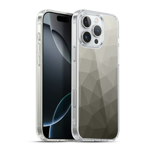 PLdesign Geometric Patterns Gray Gradient Mesh Soft Gel Case for Apple iPhone 16 Pro Max & MagSafe