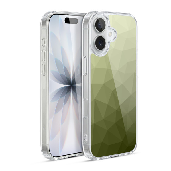 PLdesign Geometric Patterns Army Green Gradient Mesh Soft Gel Case for Apple iPhone 17