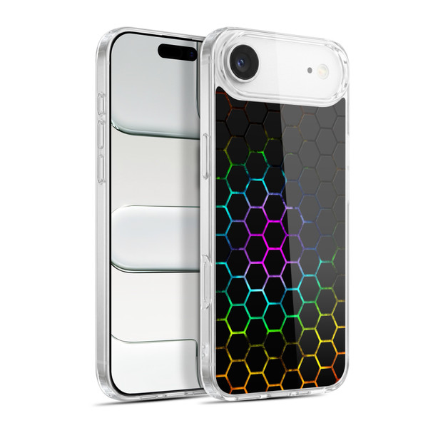 PLdesign Geometric Patterns Honeycomb Spectrum Soft Gel Case for Apple iPhone 17 Air