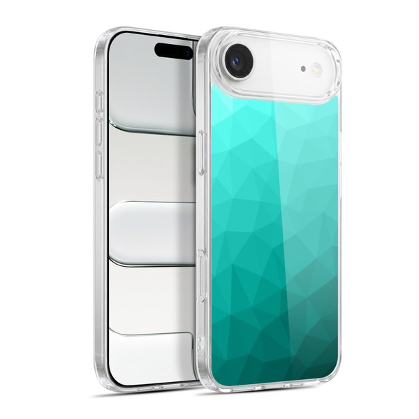 PLdesign Geometric Patterns Turquoise Gradient Mesh Soft Gel Case for Apple iPhone 17 Air