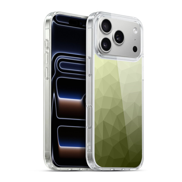 PLdesign Geometric Patterns Army Green Gradient Mesh Soft Gel Case for Apple iPhone 17 Pro Max