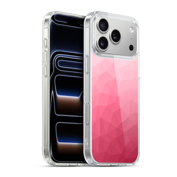 PLdesign Geometric Patterns Magenta Pink Ombre Mesh Soft Gel Case for Apple iPhone 17 Pro Max