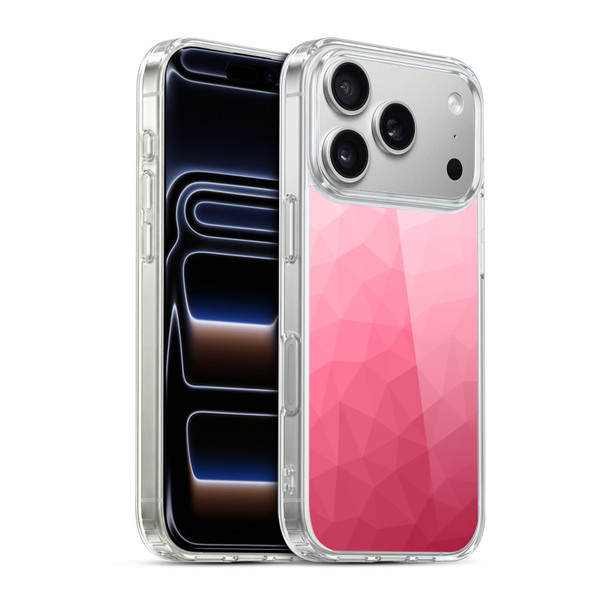 PLdesign Geometric Patterns Magenta Pink Ombre Mesh Soft Gel Case for Apple iPhone 17 Pro