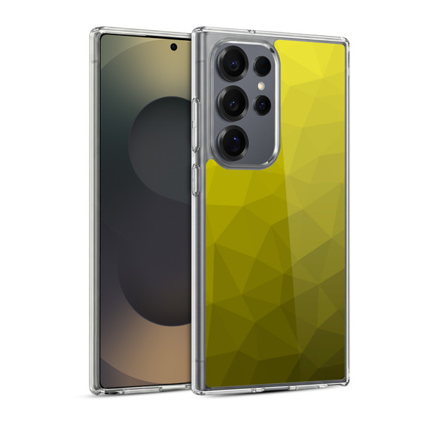 PLdesign Geometric Patterns Yellow Gradient Mesh Soft Gel Case for Samsung Galaxy S25 Ultra & MagSafe