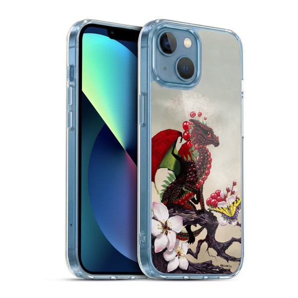 Stanley Morrison Art Cherry Tree, Dragon, Butterfly Soft Gel Case for Apple iPhone 13 Mini & MagSafe