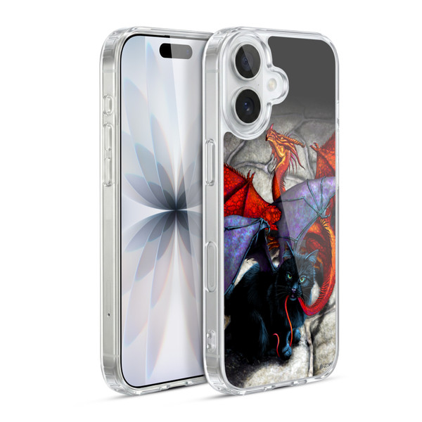 Stanley Morrison Art Bat Winged Black Cat & Dragon Soft Gel Case for Apple iPhone 17