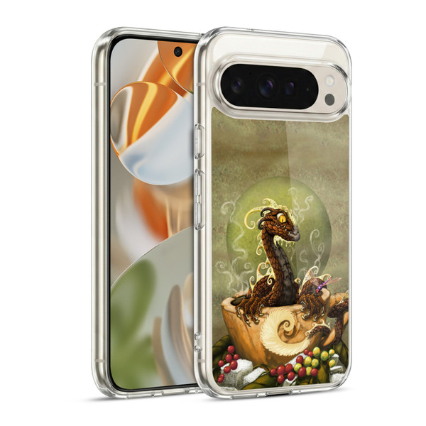 Stanley Morrison Art Brown Coffee Dragon Dragonfly Soft Gel Case for Google Pixel 9 / Pixel 9 Pro