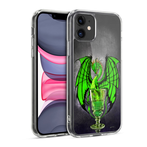 Stanley Morrison Dragons Absinthe Green Drink Soft Gel Case for Apple iPhone 11