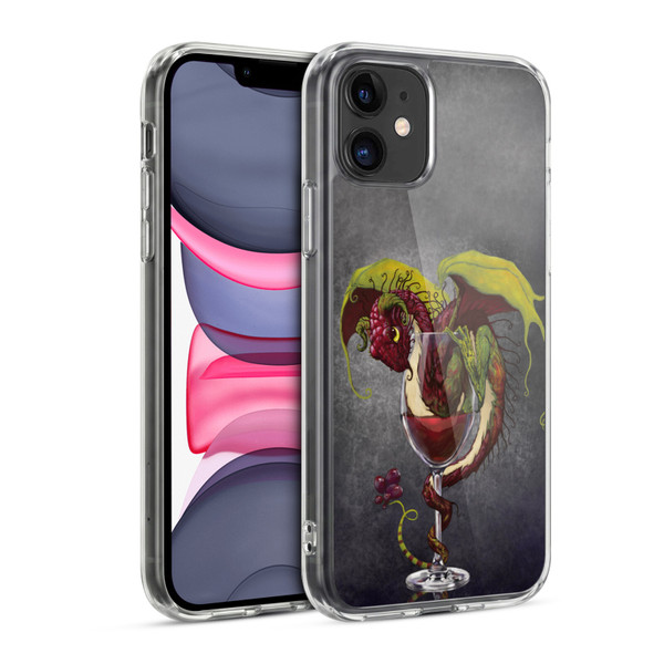 Stanley Morrison Dragons Red Wine Drink Soft Gel Case for Apple iPhone 11