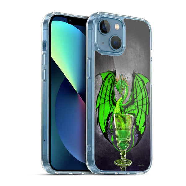 Stanley Morrison Dragons Absinthe Green Drink Soft Gel Case for Apple iPhone 13 Mini & MagSafe