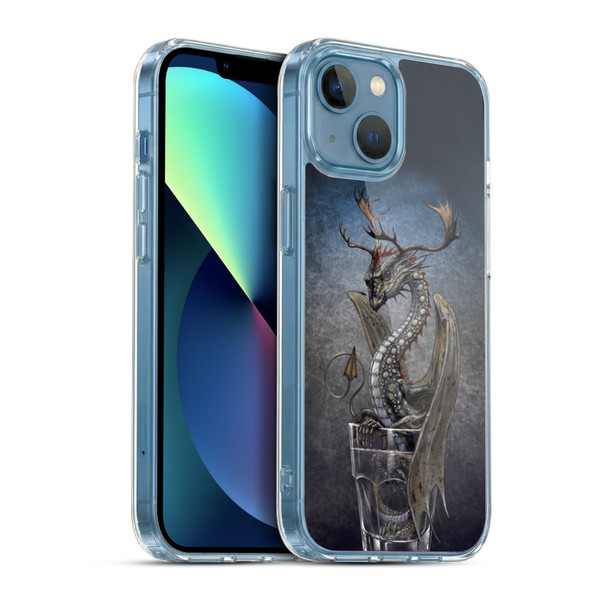 Stanley Morrison Dragons Vodka Drink Glass Soft Gel Case for Apple iPhone 13 Mini & MagSafe