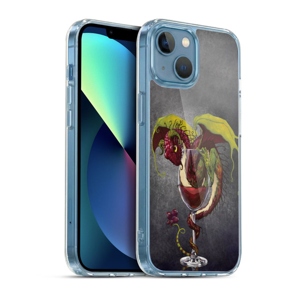 Stanley Morrison Dragons Red Wine Drink Soft Gel Case for Apple iPhone 13 Mini & MagSafe