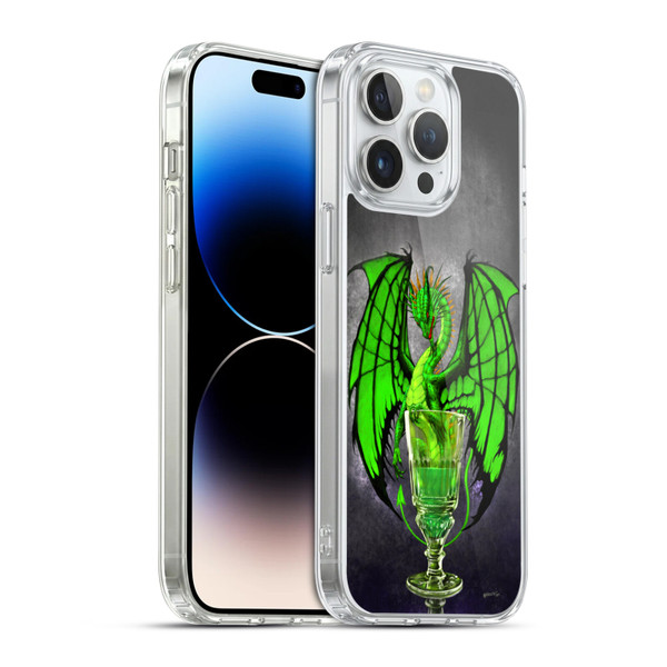 Stanley Morrison Dragons Absinthe Green Drink Soft Gel Case for Apple iPhone 14 Pro Max & MagSafe