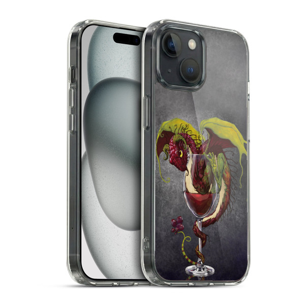 Stanley Morrison Dragons Red Wine Drink Soft Gel Case for Apple iPhone 15 & MagSafe