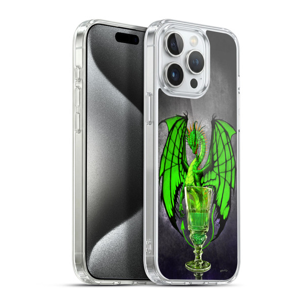 Stanley Morrison Dragons Absinthe Green Drink Soft Gel Case for Apple iPhone 15 Pro Max & MagSafe