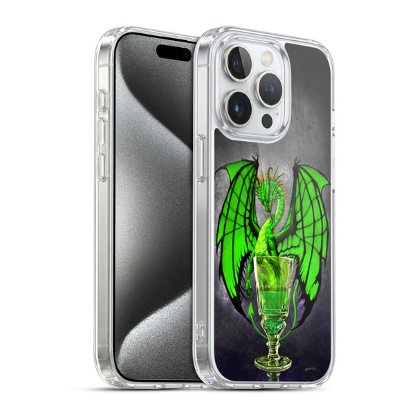 Stanley Morrison Dragons Absinthe Green Drink Soft Gel Case for Apple iPhone 15 Pro & MagSafe