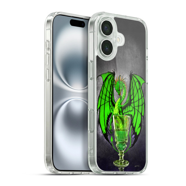 Stanley Morrison Dragons Absinthe Green Drink Soft Gel Case for Apple iPhone 16 Plus & MagSafe