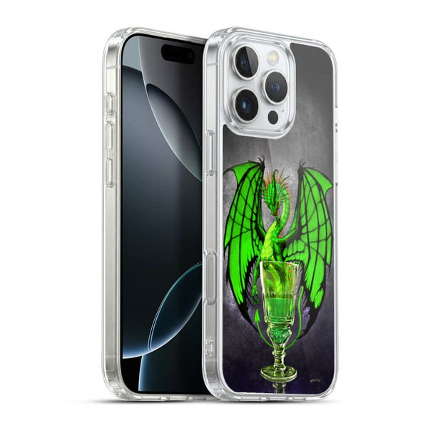 Stanley Morrison Dragons Absinthe Green Drink Soft Gel Case for Apple iPhone 16 Pro Max & MagSafe