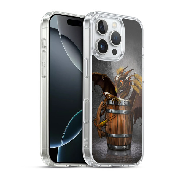 Stanley Morrison Dragons Barley Beer in Barrel Mug Soft Gel Case for Apple iPhone 16 Pro & MagSafe