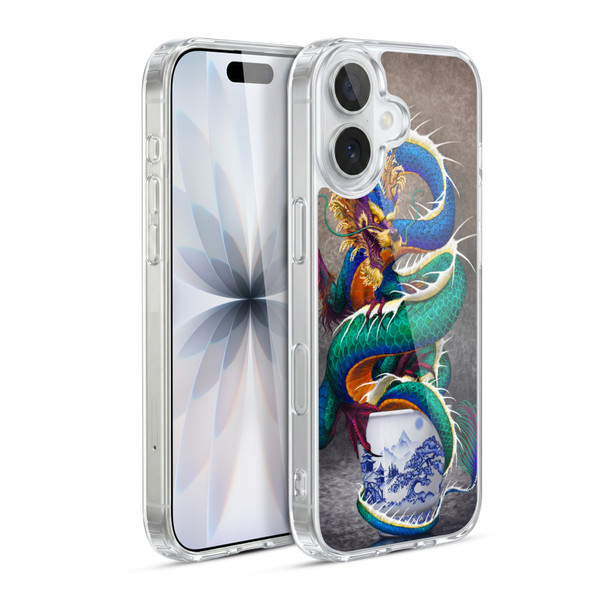 Stanley Morrison Dragons Asian Sake Drink Soft Gel Case for Apple iPhone 17