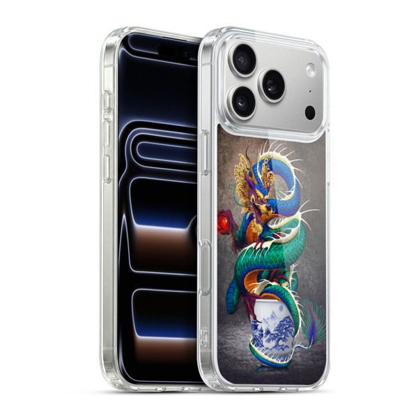 Stanley Morrison Dragons Asian Sake Drink Soft Gel Case for Apple iPhone 17 Pro Max