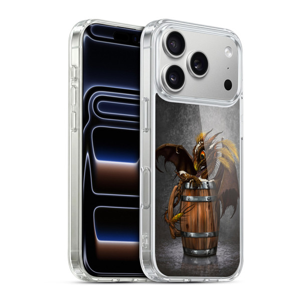 Stanley Morrison Dragons Barley Beer in Barrel Mug Soft Gel Case for Apple iPhone 17 Pro