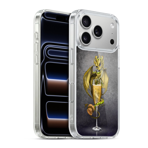 Stanley Morrison Dragons Gold Champagne Glass Soft Gel Case for Apple iPhone 17 Pro