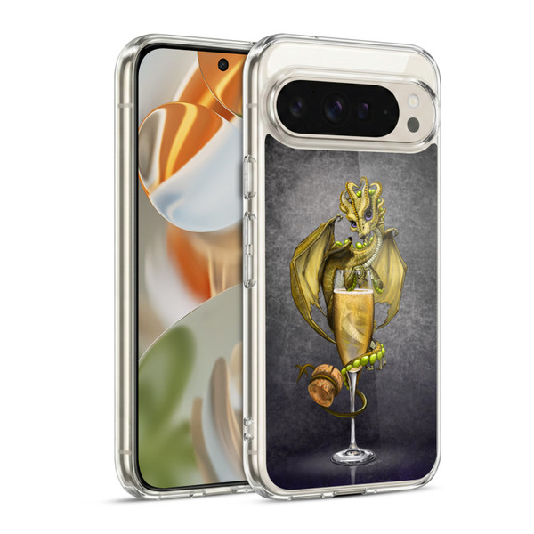 Stanley Morrison Dragons Gold Champagne Glass Soft Gel Case for Google Pixel 9 / Pixel 9 Pro