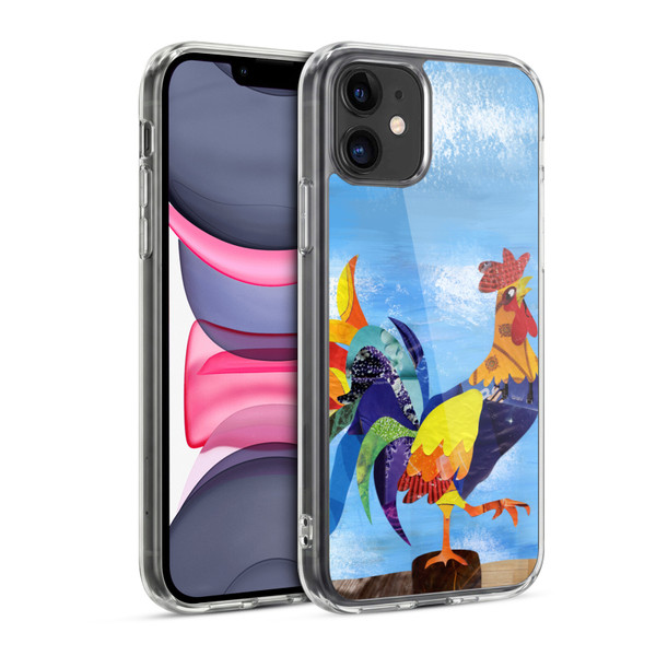 Artpoptart Animals Colorful Rooster Soft Gel Case for Apple iPhone 11