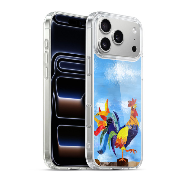 Artpoptart Animals Colorful Rooster Soft Gel Case for Apple iPhone 17 Pro Max