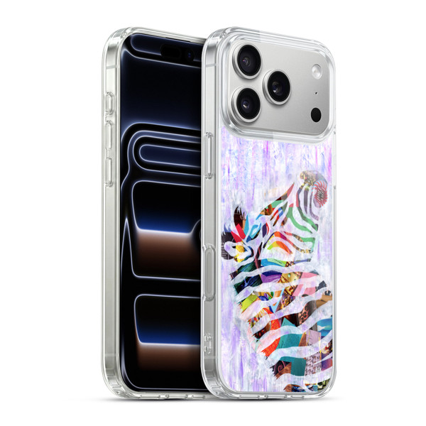 Artpoptart Animals Purple Zebra Soft Gel Case for Apple iPhone 17 Pro Max