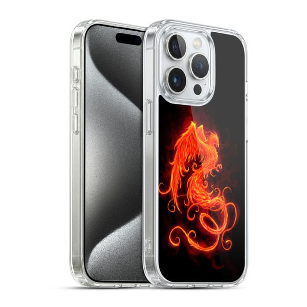 Christos Karapanos Phoenix On Fire Soft Gel Case for Apple iPhone 15 Pro & MagSafe