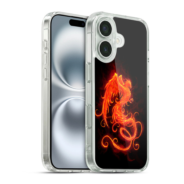 Christos Karapanos Phoenix On Fire Soft Gel Case for Apple iPhone 16 & MagSafe