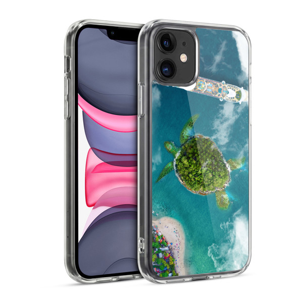 Dave Loblaw Sea Turtle And Cruiseship Soft Gel Case for Apple iPhone 11